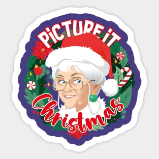 Picture it, Christmas Sticker